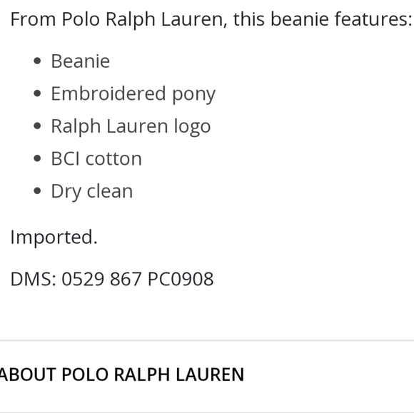 NWT Men's Ralph Lauren Polo Big Pony Cuffed Beanie - Picture 8 of 10